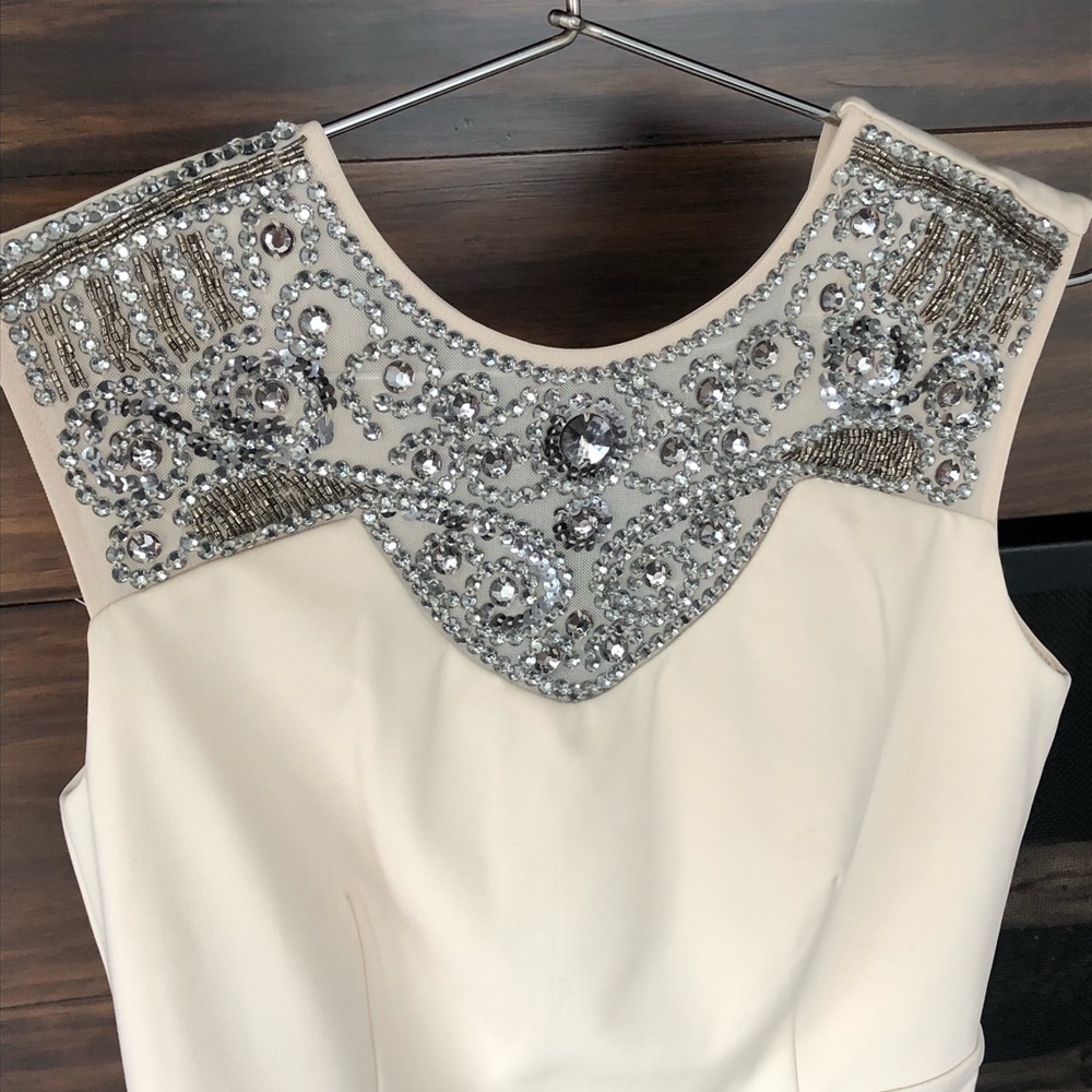 Little Mistress London beaded ponte dress